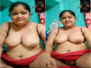 Horny BBW Paid Bhabhi Shows Her Boobs and Pussy on VC part 2